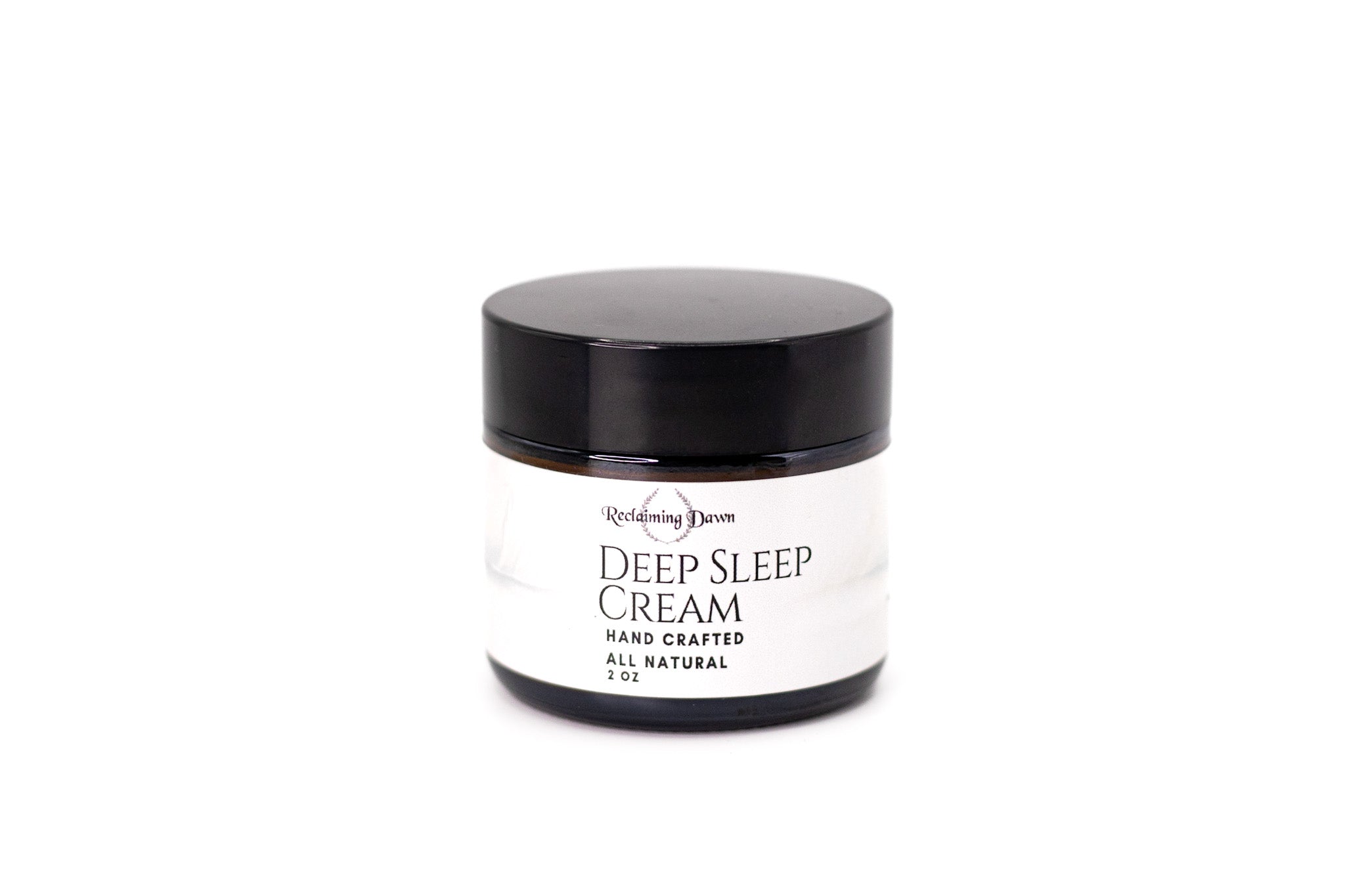 Jar of Deep Sleep Cream on a white background